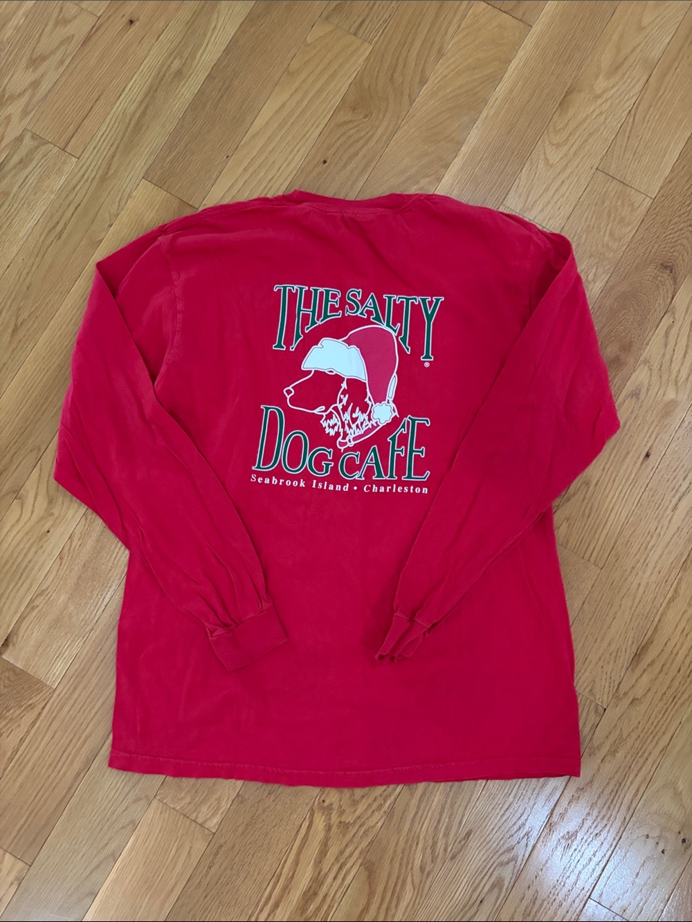 The Salty Dog Café Red Long Sleeve Graphic Tee